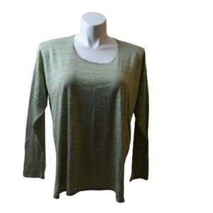 Antthony Scoop Basic Blouse Women's Size 1X Green
